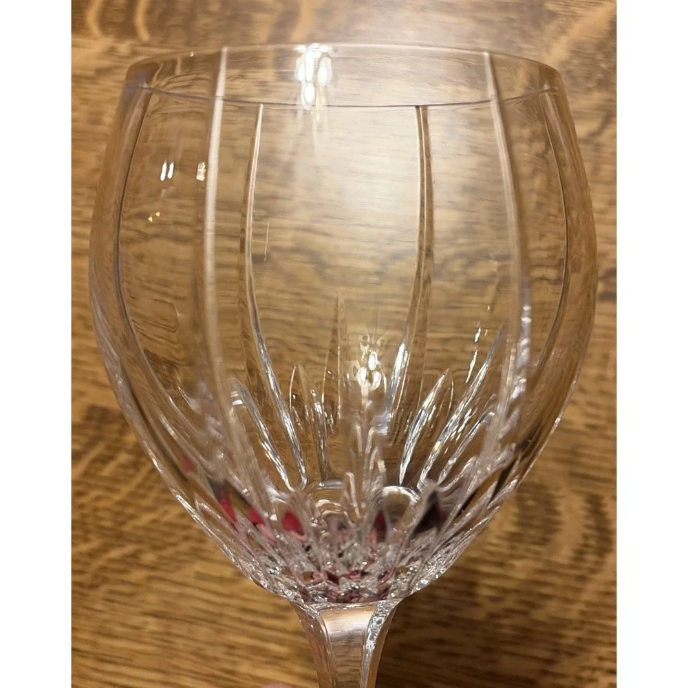 Mikasa Crystal Arctic Lights TWO Grand Goblets 9" - Picture 7 of 9